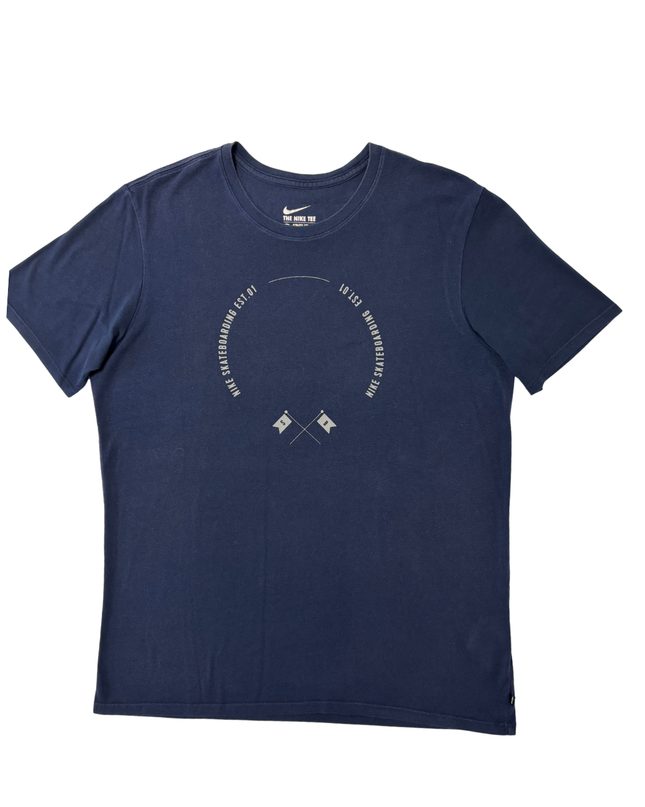 Nike SB Dri-Fit Navy Blue Skateboarding Graphic T-Shirt - L
