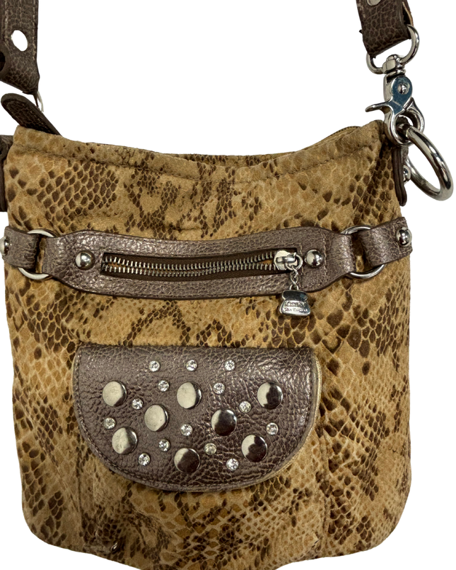 Kathy Van Zeeland Y2K Snakeskin Crossbody Bag