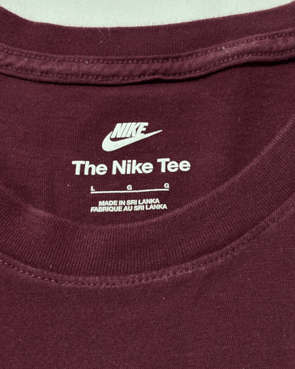 Nike “The Nike Tee” Maroon Essential Logo T-Shirt