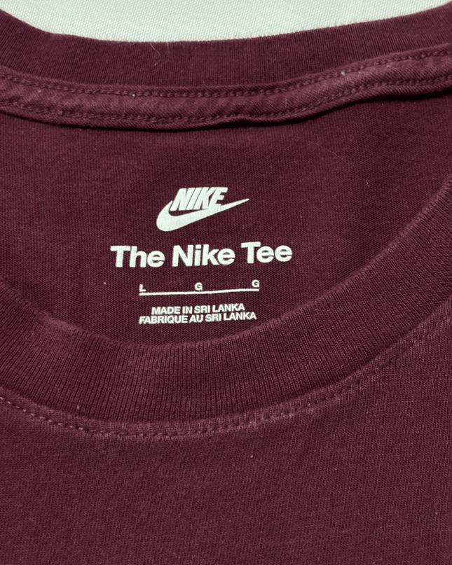 Nike “The Nike Tee” Maroon Essential Logo T-Shirt