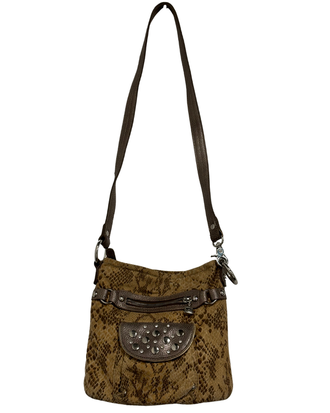 Kathy Van Zeeland Y2K Snakeskin Crossbody Bag