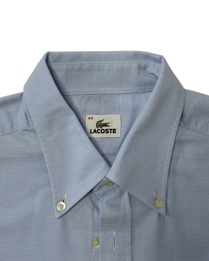 Lacoste Light Blue Short-Sleeve Button-Down Shirt - XL