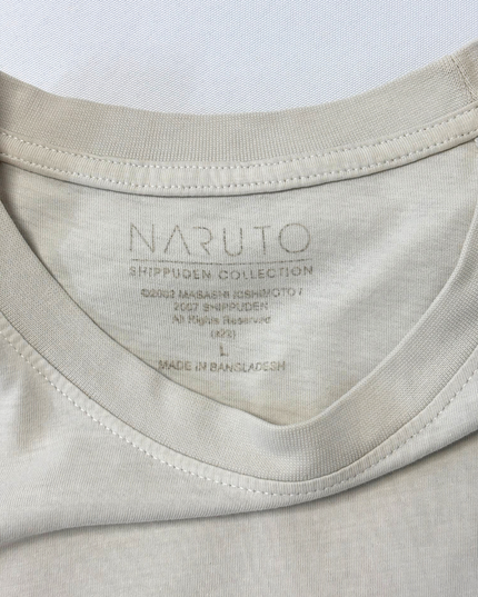 Naruto Shippuden Ramen Eating Beige Anime Graphic T-Shirt - XXL