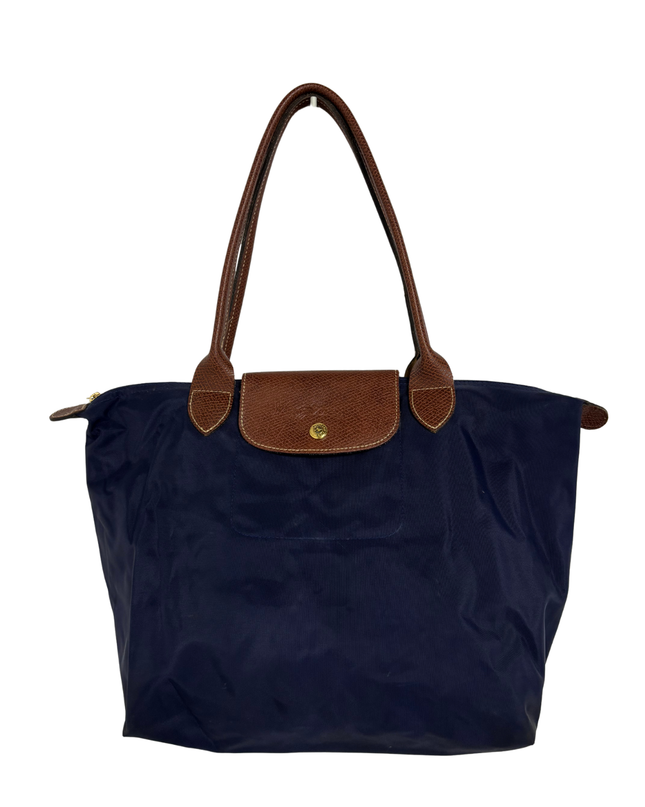 Longchamp Le Pliage Original Medium Navy Blue Shoulder Tote Bag