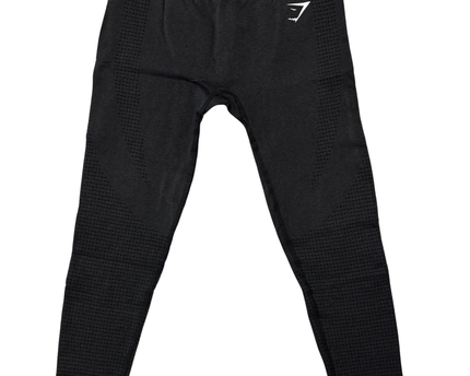 Gymshark Seamless Black High-Waist Perforated Knit Leggings