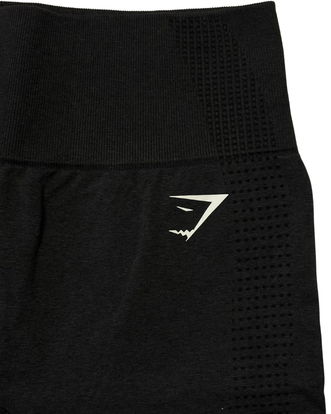 Gymshark Seamless Black High-Waist Perforated Knit Leggings