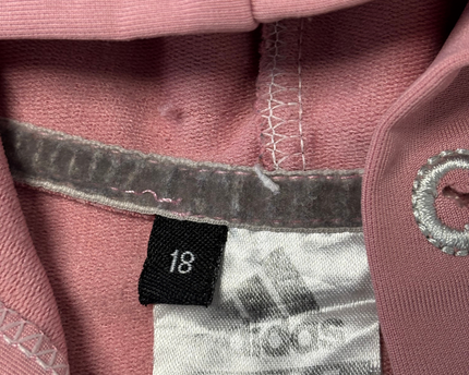 Adidas Originals Pink & Charcoal Trefoil Panel Zip Hoodie