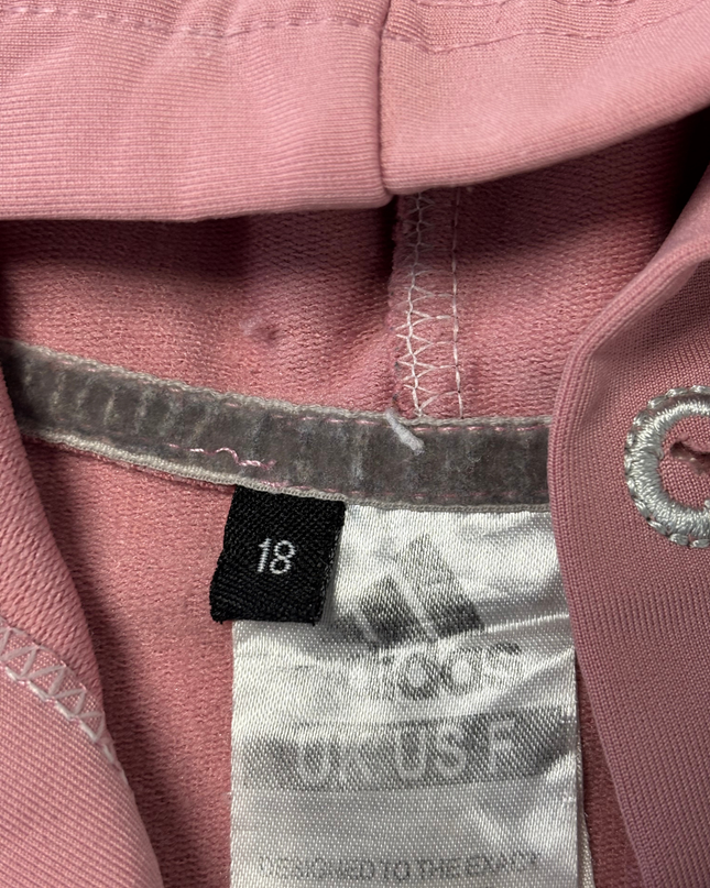 Adidas Originals Pink & Charcoal Trefoil Panel Zip Hoodie