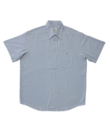 Lacoste Light Blue Short-Sleeve Button-Down Shirt - XL