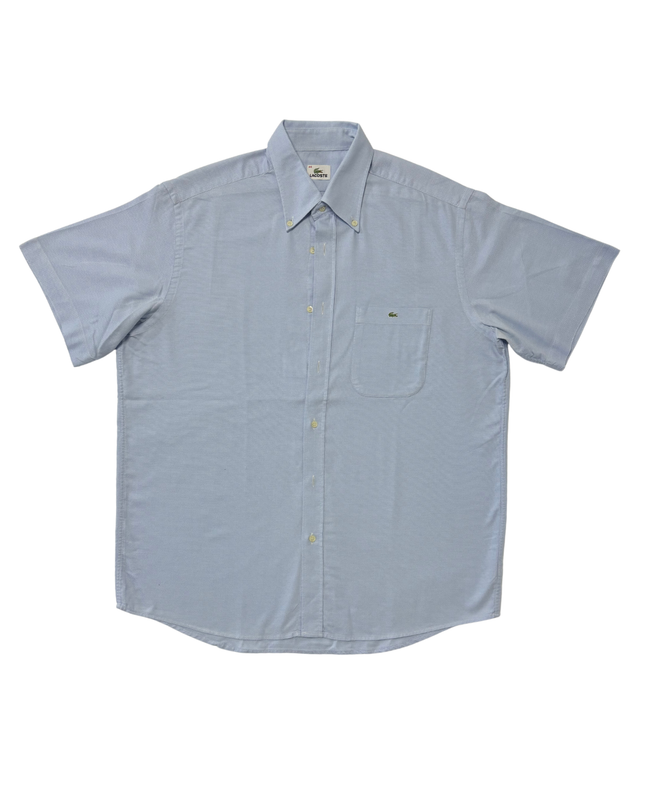 Lacoste Light Blue Short-Sleeve Button-Down Shirt - XL
