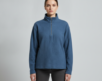 Patagonia Blue Micro D-Luxe 1/4 Zip Fleece Pullover