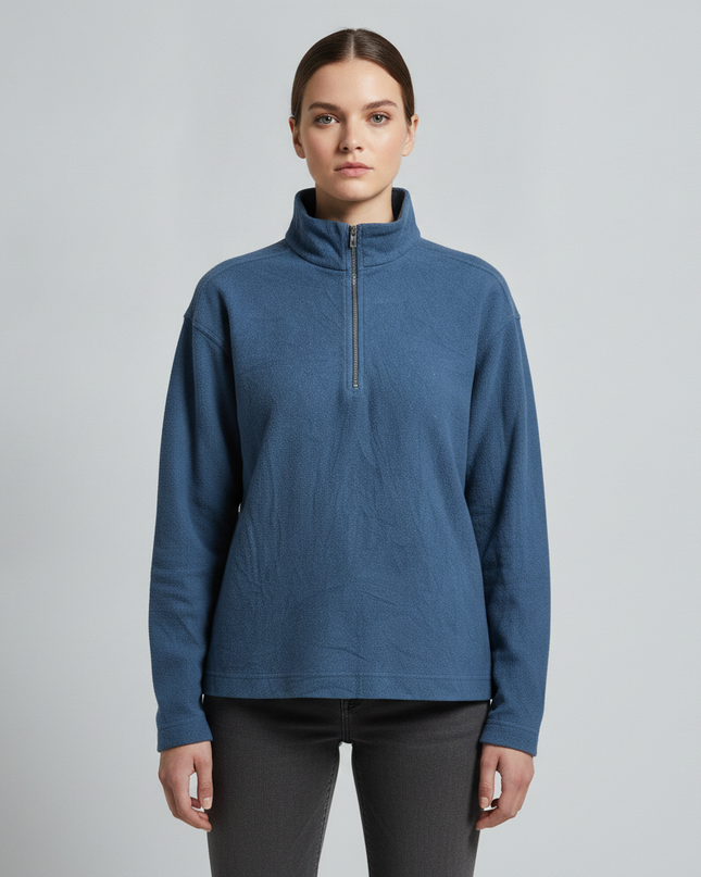Patagonia Blue Micro D-Luxe 1/4 Zip Fleece Pullover