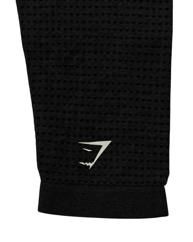 Gymshark Seamless Black High-Waist Perforated Knit Leggings