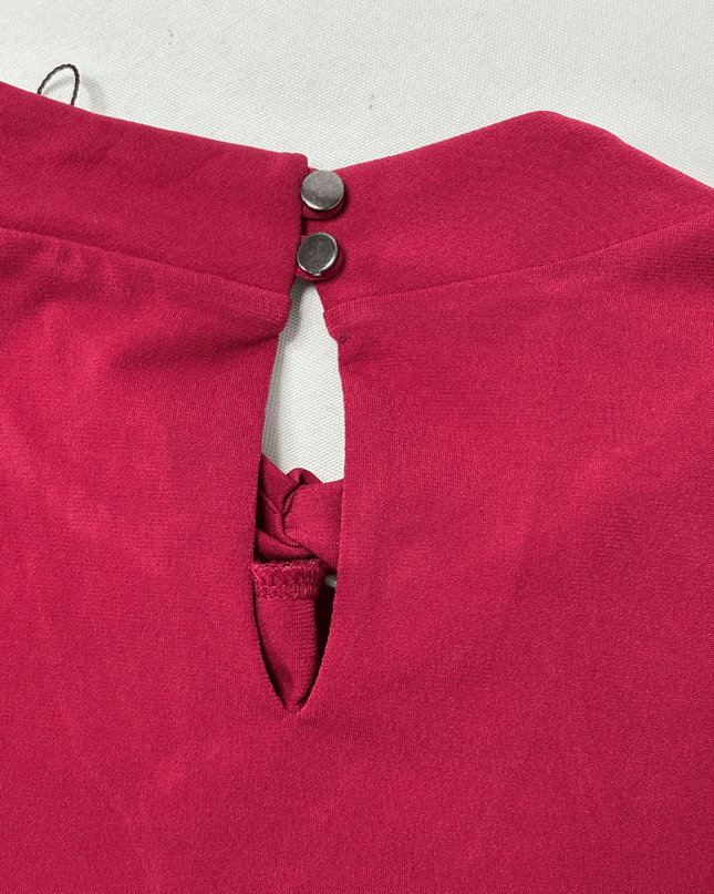 Calvin Klein Women's Long Sleeve Mock Neck Keyhole Top