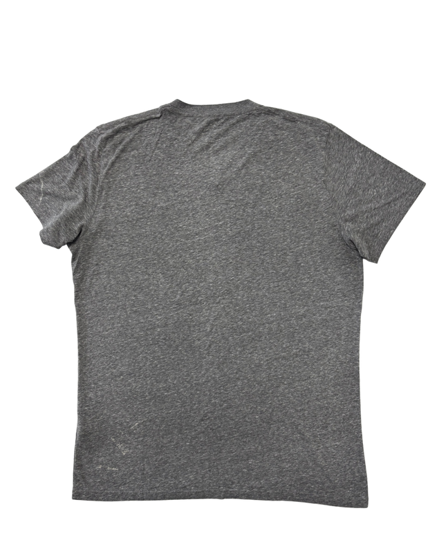 Hollister Heather Grey Slim Fit V-Neck Logo T-Shirt - M