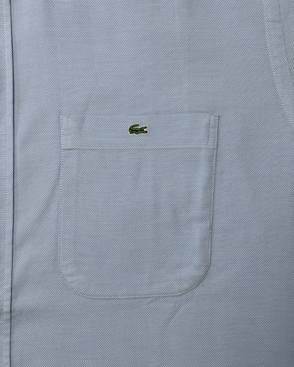 Lacoste Light Blue Short-Sleeve Button-Down Shirt - XL