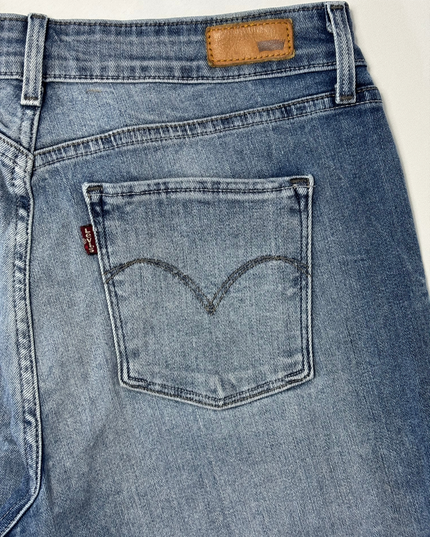 Levi’s Demi Curve Mid-Rise Bootcut Blue Stretch Denim Jeans
