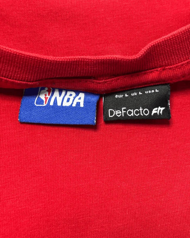 NBA Chicago Bulls Red Oversized Graphic Logo T-Shirt