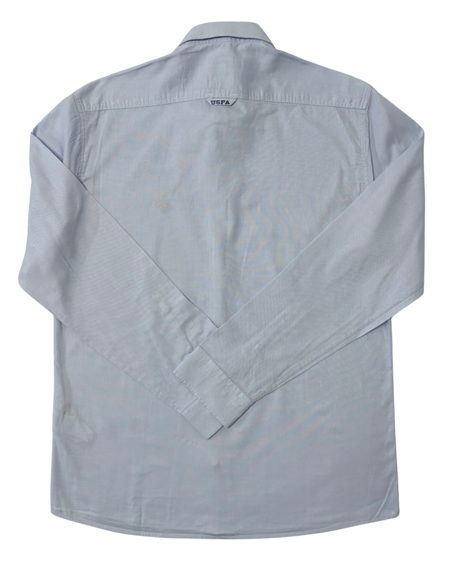 U.S. Polo Assn. Slim Fit Sky Blue Basics Oxford Shirt