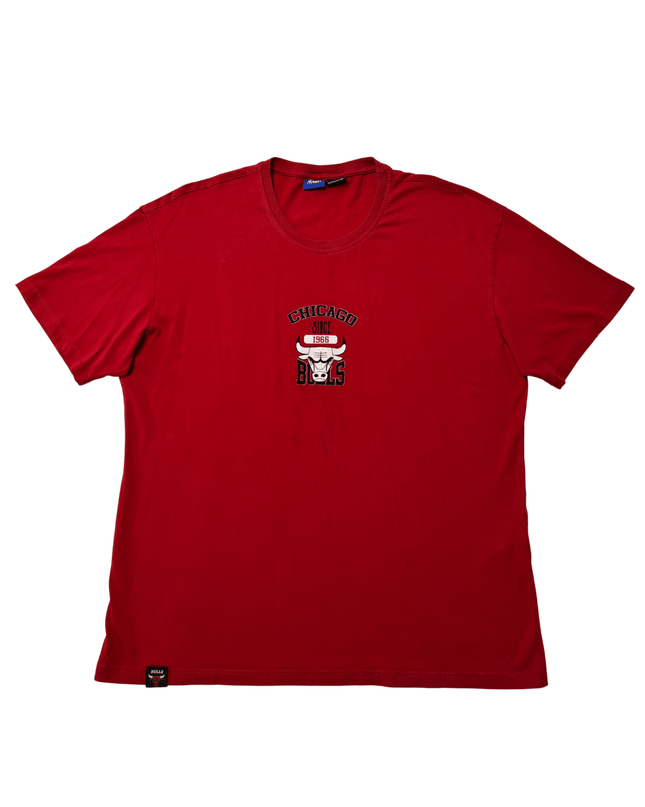 NBA Chicago Bulls Red Oversized Graphic Logo T-Shirt