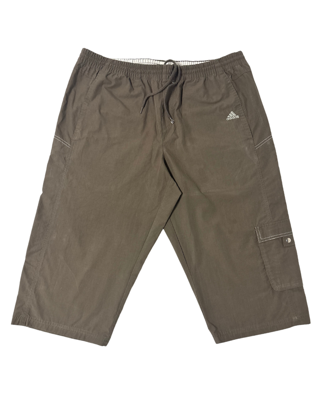 Adidas Utility Pocket Brown 3/4 Cargo Shorts - L | Waist: 34"