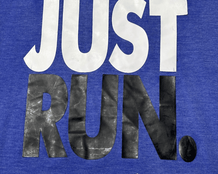Nike Just Run Athletic Heather Blue Running T-Shirt