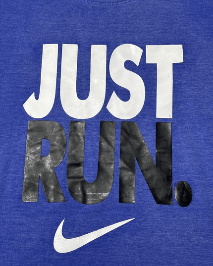 Nike Just Run Athletic Heather Blue Running T-Shirt