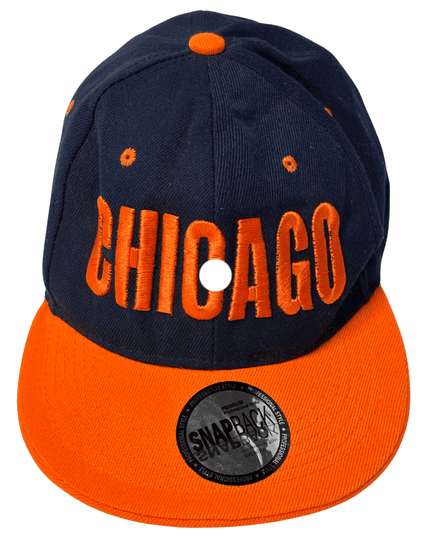 Snapback Chicago Navy & Orange Flat Brim Cap