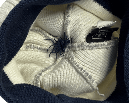 Adidas Trefoil Grey, White & Navy Cable Knit Pom Beanie