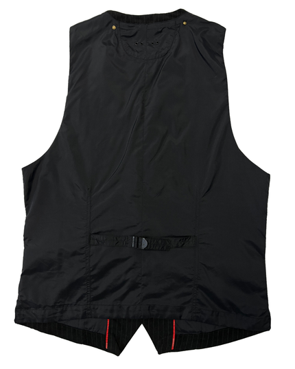 J.C. RAGS Black Pinstripe Tailored Waistcoat