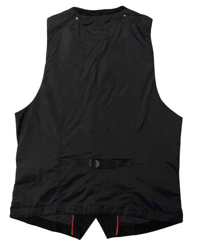 J.C. RAGS Black Pinstripe Tailored Waistcoat