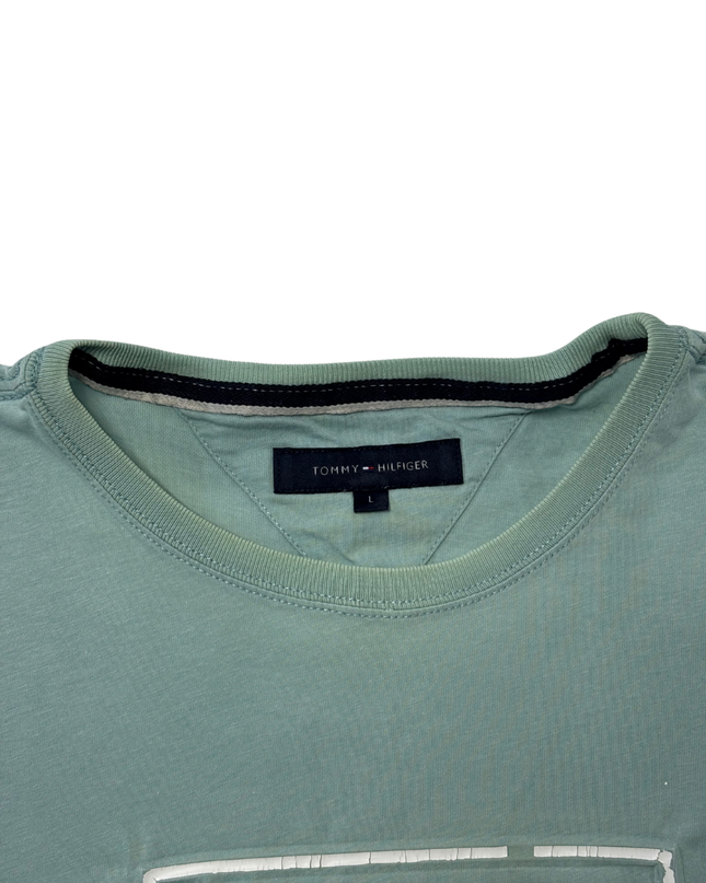 Tommy Hilfiger NYC USA Graphic Mint Green Cotton T-Shirt - M