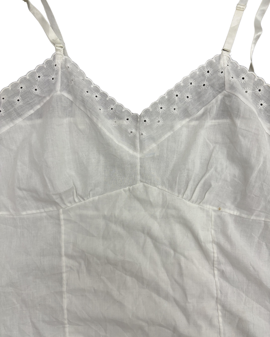 Vintage White Eyelet Camisole - S