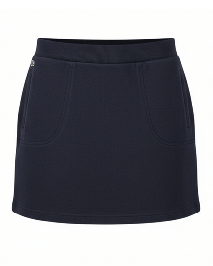 Lacoste x Roland Garros Navy Fleece A-Line Mini Skirt