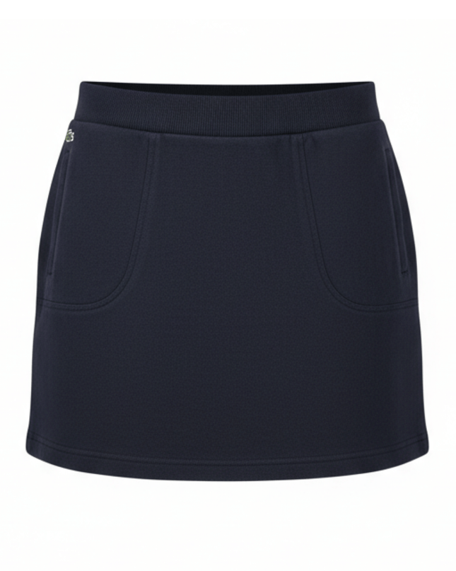 Lacoste x Roland Garros Navy Fleece A-Line Mini Skirt