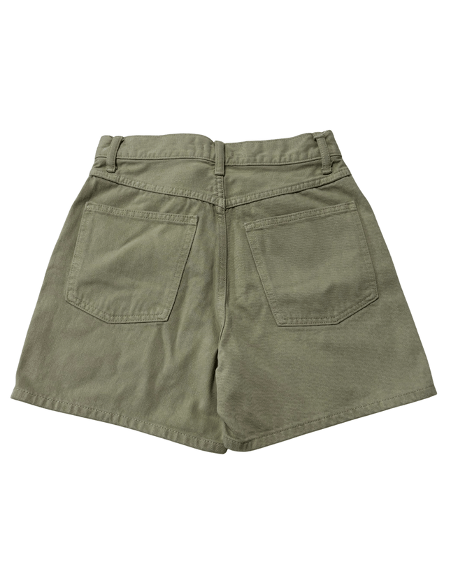 Uniqlo U High-Rise Denim in Olive Green Shorts
