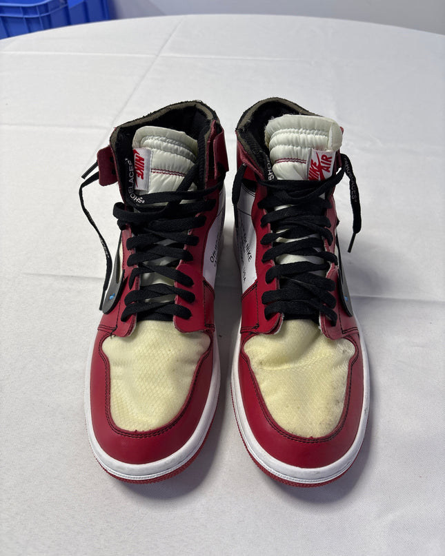 Nike x Off-White Red Chicago Jumpman High Top Sneakers