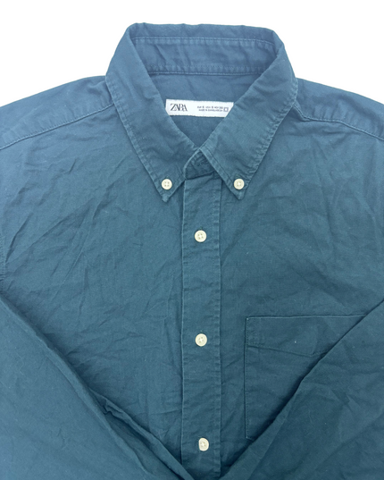 Zara Deep Green Button Down Shirt - M