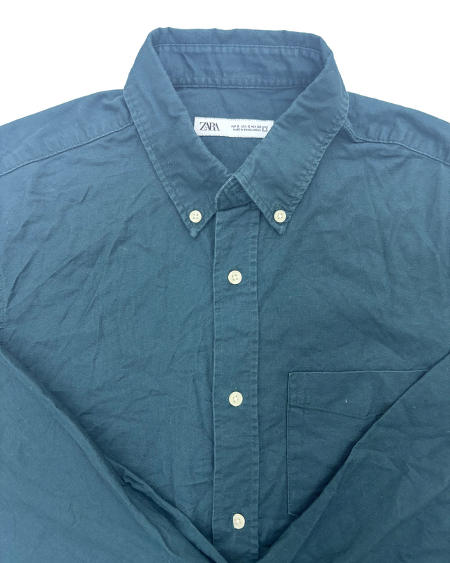 Zara Deep Green Button Down Shirt - M