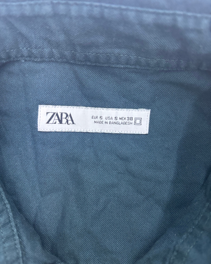 Zara Deep Green Button Down Shirt - M
