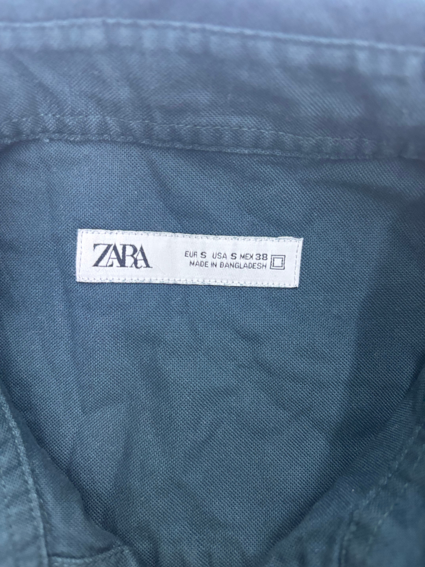 Zara Deep Green Button Down Shirt - M