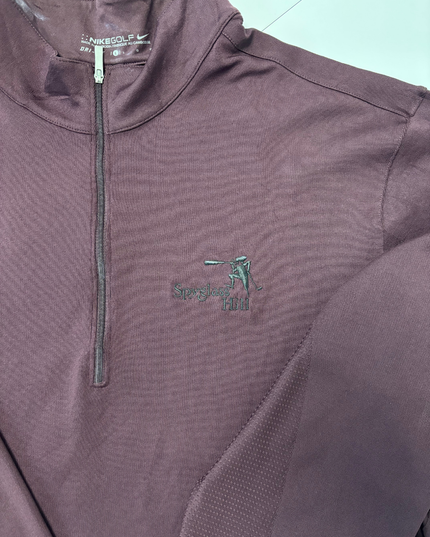 Nike Golf Spyglass Hill Burgundy Dri-FIT 1/4 Zip Pullover - XXL