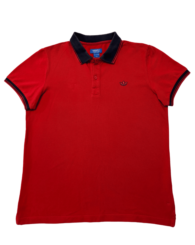 Adidas Originals Red Trefoil Piqué Polo Shirt