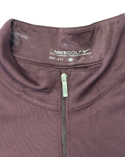 Nike Golf Spyglass Hill Burgundy Dri-FIT 1/4 Zip Pullover - XXL