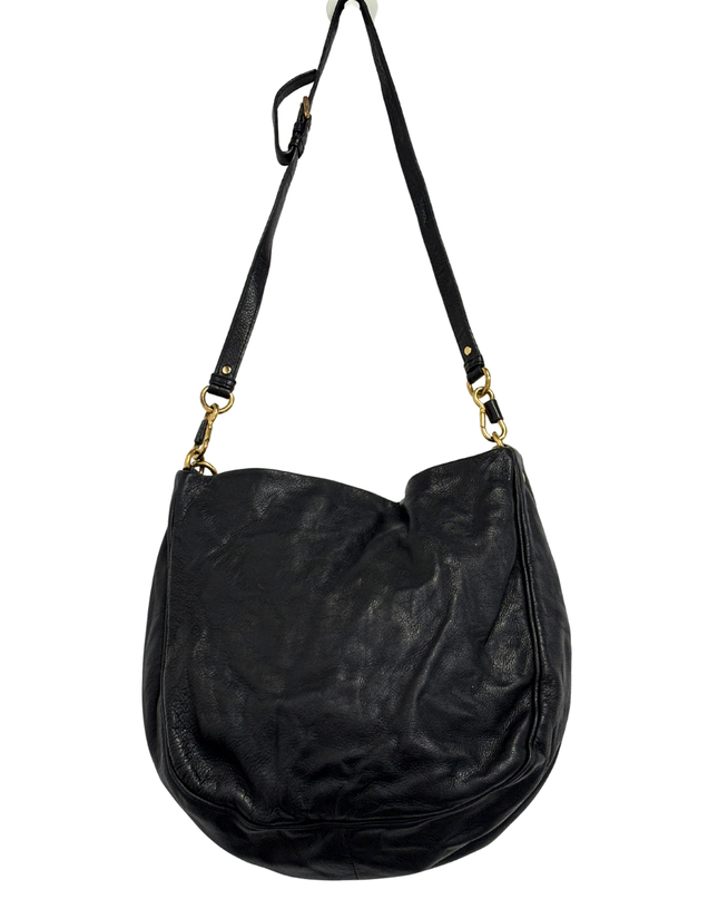 Marc By Marc Jacobs Black Leather Gold Hardware Hobo Bag