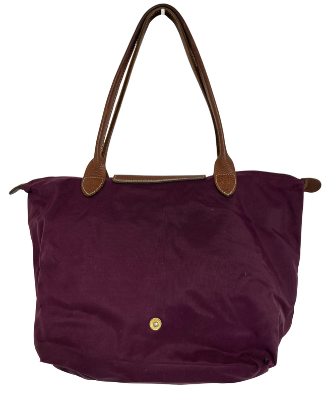 Longchamp Le Pliage Original Medium Plum Purple Shoulder Tote Bag