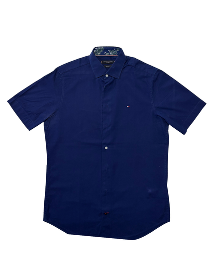 Tommy Hilfiger Tailored Navy Blue Short-Sleeve Shirt - M