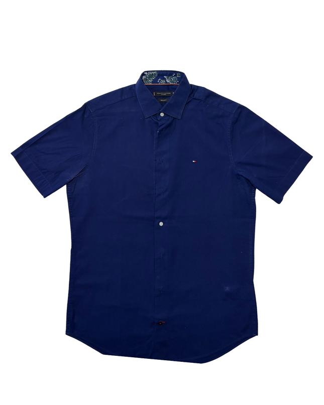 Tommy Hilfiger Tailored Navy Blue Short-Sleeve Shirt - M