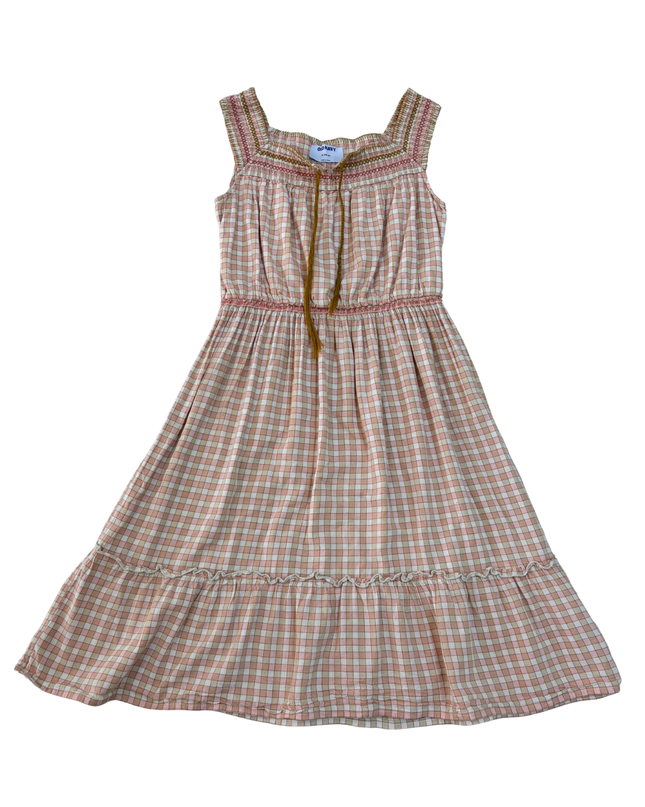 Old Navy Smocked Gingham Midi Dress - XS