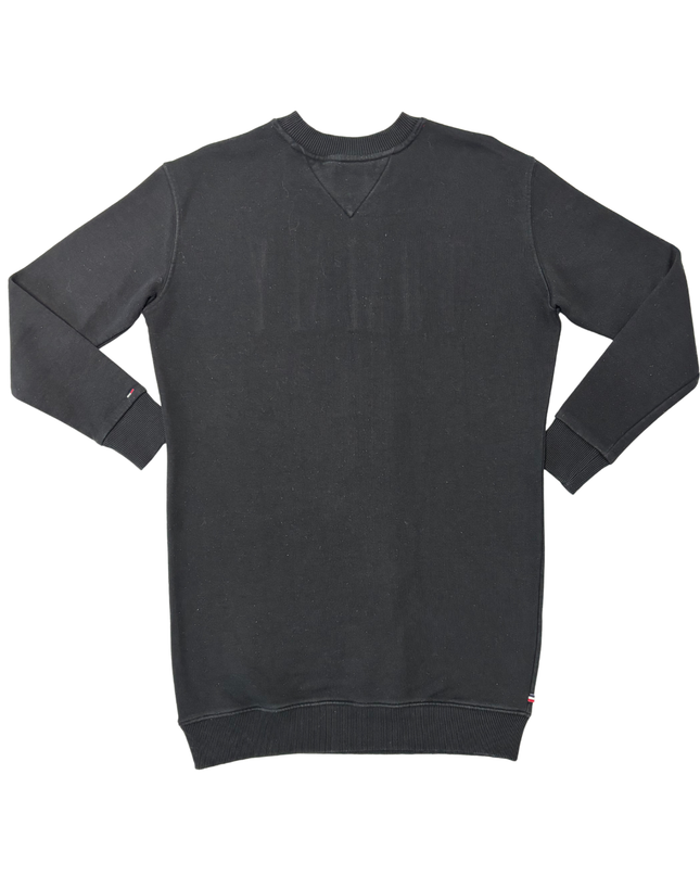 Tommy Hilfiger Denim Black Logo Embroidered Sweatshirt
